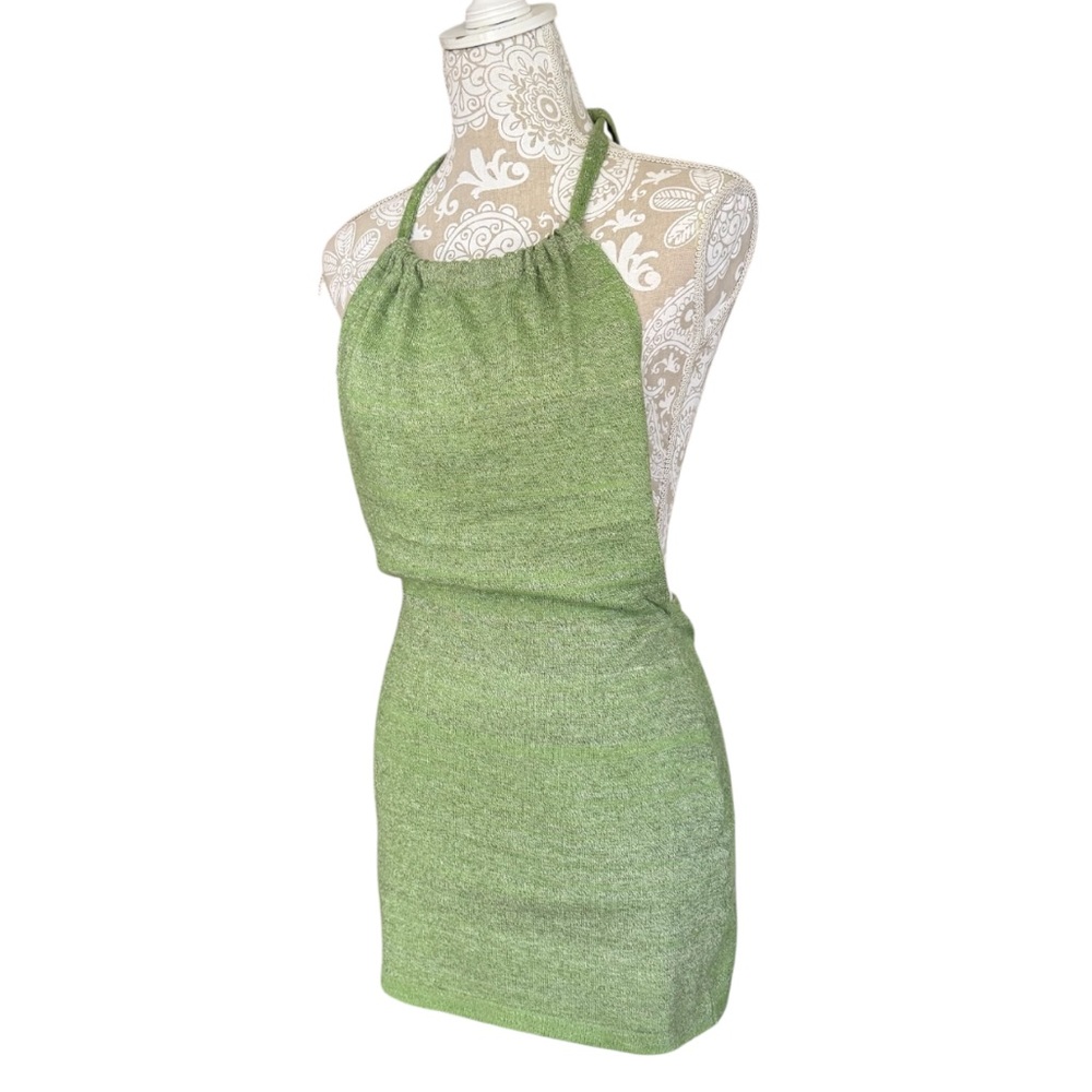 Knit apron mini dress